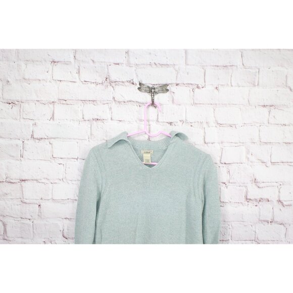 LL Bean Mint Green Cotton Blend Pullover Sweater Size S - Picture 2 of 9